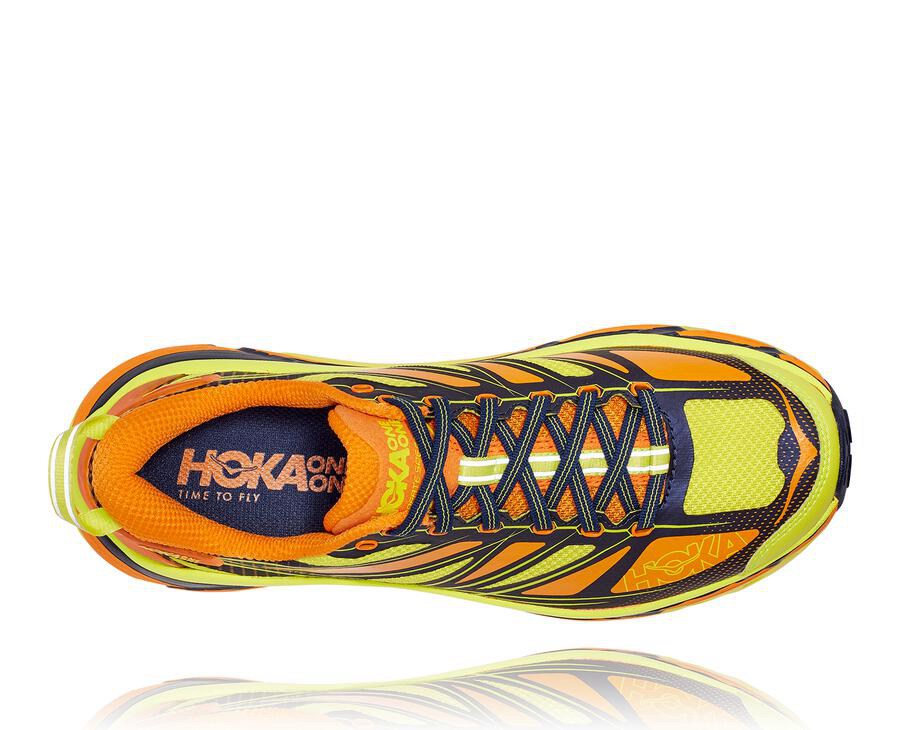 Tenis Hoka One One Trail Hombre Dorados Claro/Rosas - Mafate Speed 2 - HWLK13459